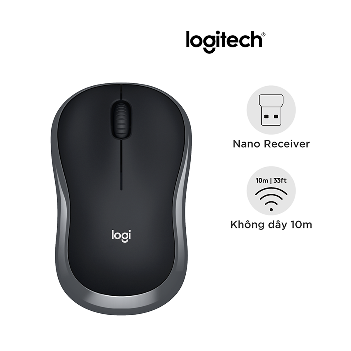 Chuột Logitech B175 Wireless 2.4GHz – Chính hãng, pin lâu, dùng bền