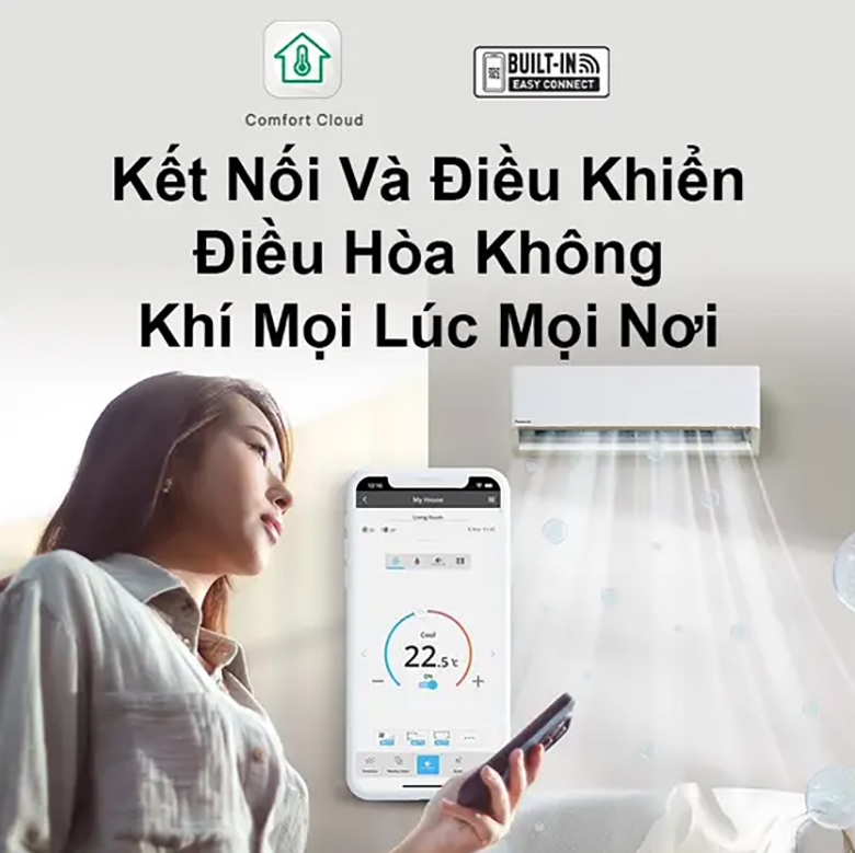 Máy lạnh Panasonic Inverter 1.5 HP CU/CS-XU12BKH-8