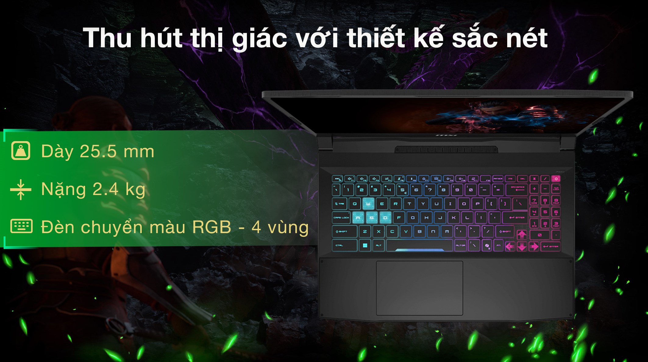 MSI Katana 15 HX B14WEK – i9-14900HX | RTX 5050 | 16GB | 512GB | 15.6″ QHD 165Hz