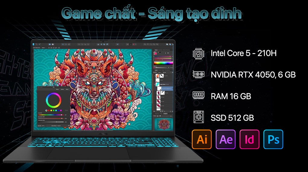 ASUS Gaming V16 V3607VU – Core 5-210H | RTX 4050 | 16GB | 512GB | 16″ 144Hz