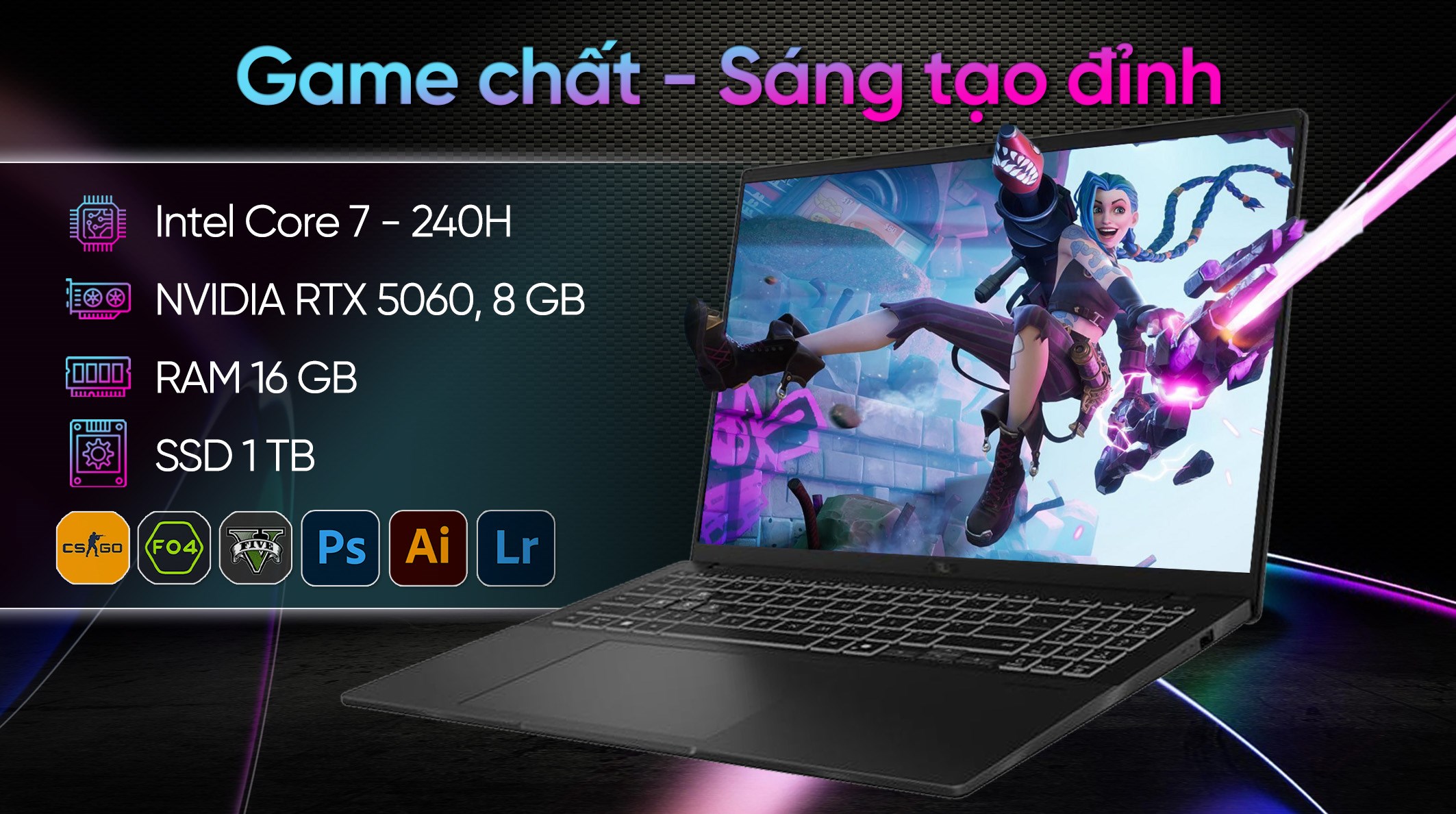 ASUS Gaming V16 V3607VM – Core 7-240H | RTX 5060 | 16GB | 1TB | 16″ 144Hz