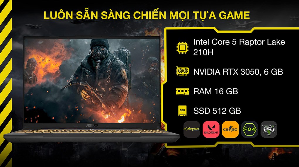 ASUS TUF Gaming F16 FX607VJB – Core 5-210H | RTX 3050 | 16GB | 512GB | 16″ 144Hz