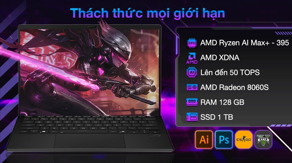 ASUS ROG Flow Z13 GZ302EA – Ryzen AI MAX+ 395 | 128GB | 1TB | 13.4″ WQXGA 180Hz Touch