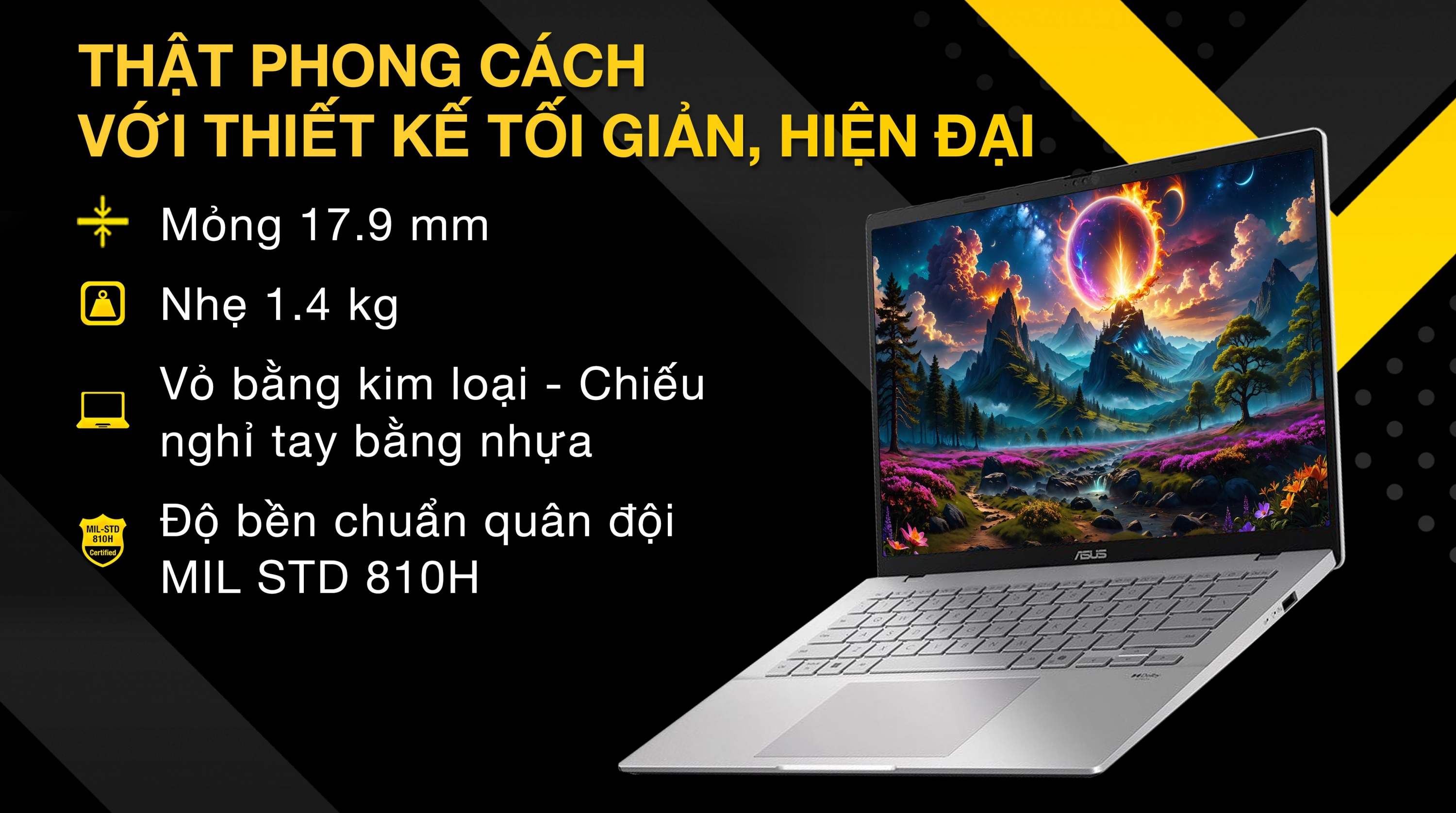 ASUS Vivobook S14 S3407 Core 5-210H RAM 16GB SSD 512GB 14