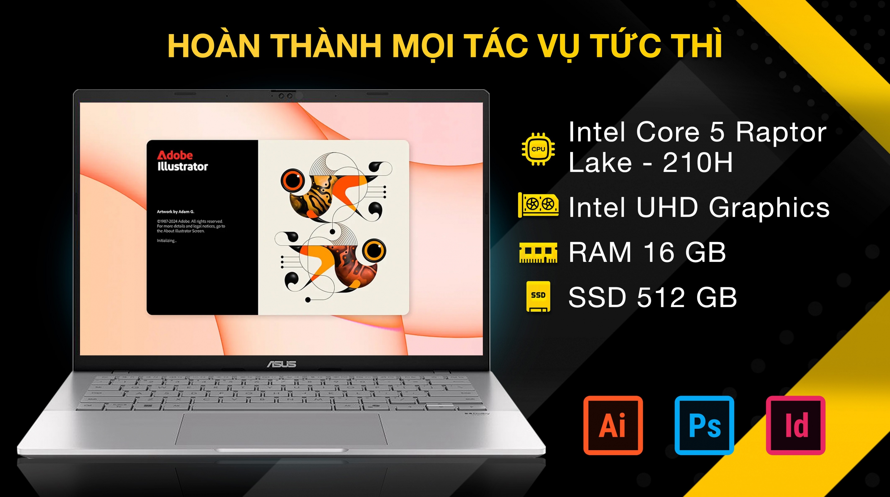 ASUS Vivobook S14 S3407 Core 5-210H RAM 16GB SSD 512GB 14