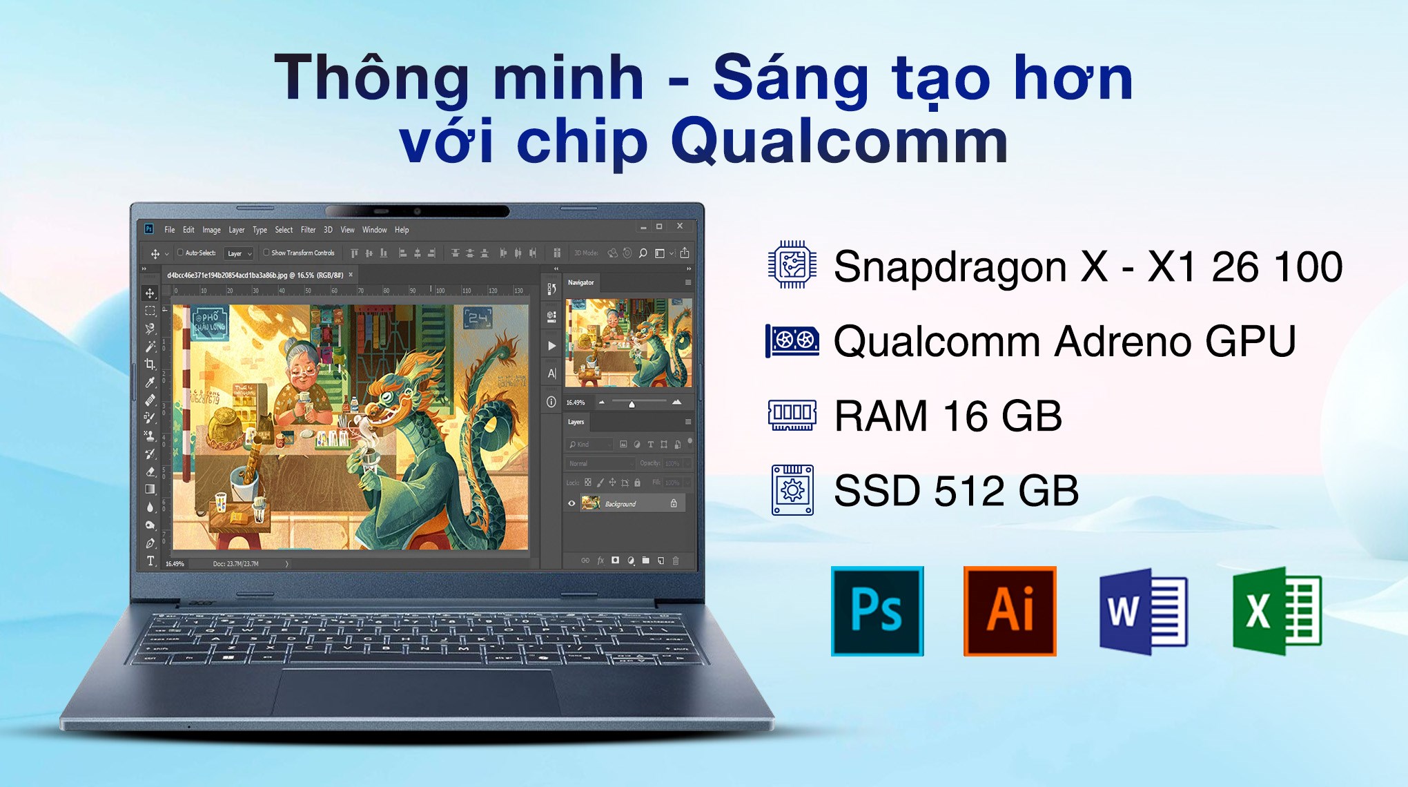 Acer Aspire AI A14-11M – AI PC | 14″ | Mỏng nhẹ | Win 11