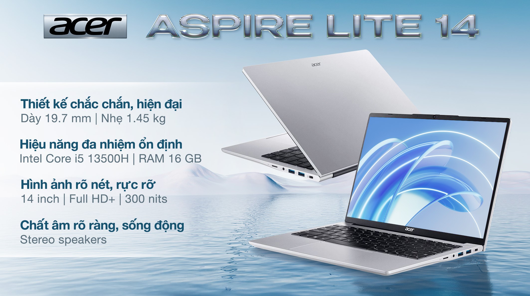 Acer Aspire Lite 14 AL14-71P – i5-13500H | 16GB | 512GB | 14″ WUXGA | Win 11
