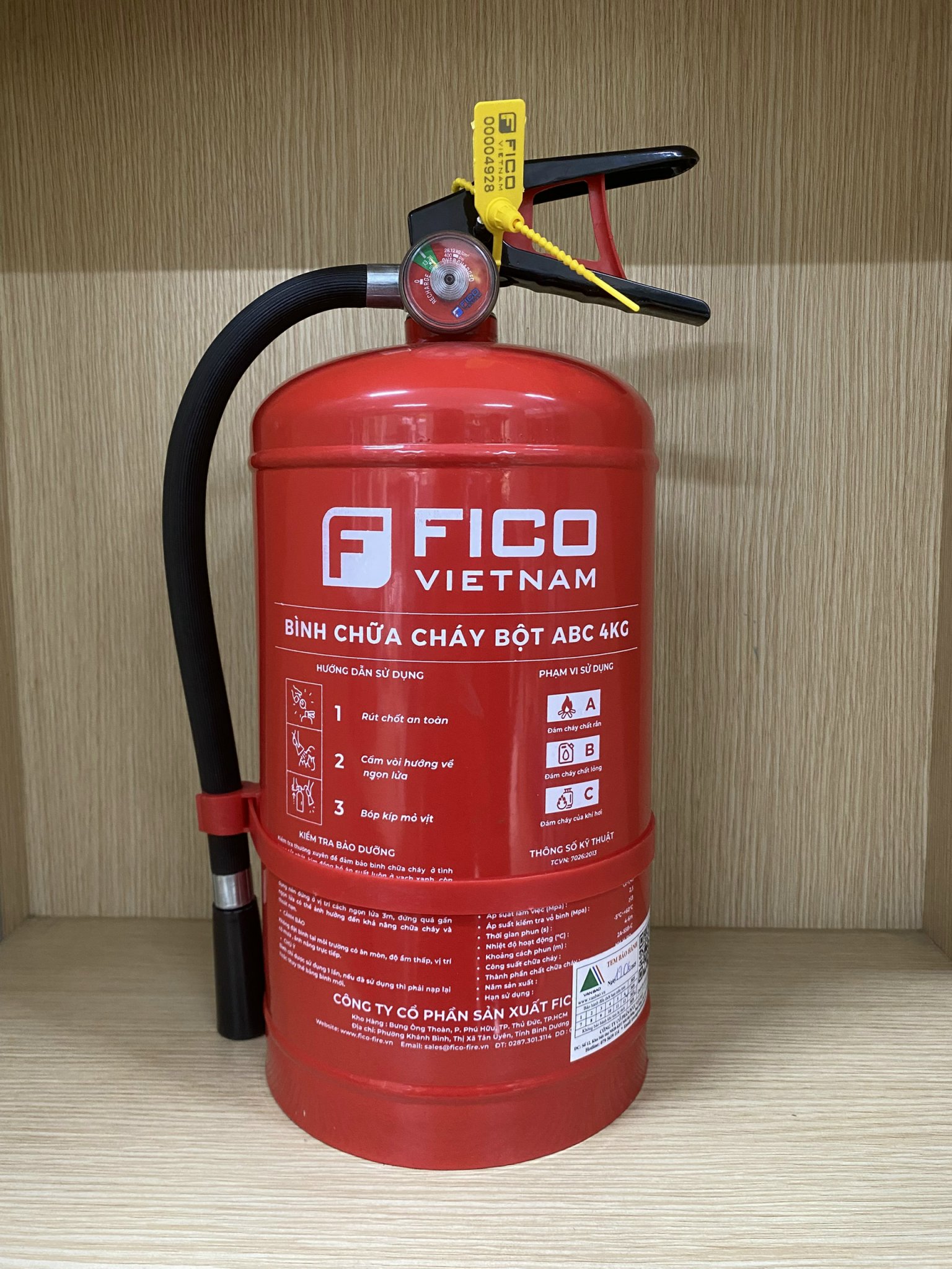 Bình Chữa Cháy Bột 4kg ABC