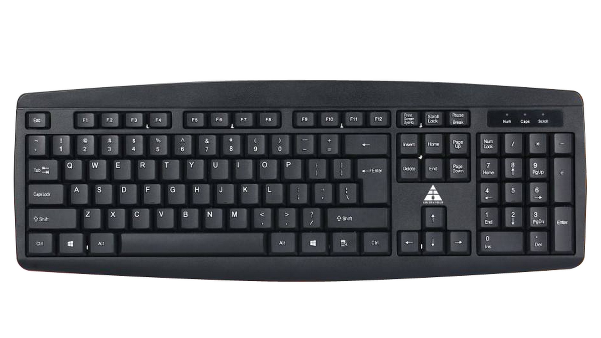 Bàn phím Golden Field KG108 USB (Đen) – Full size, gõ êm, giá tốt