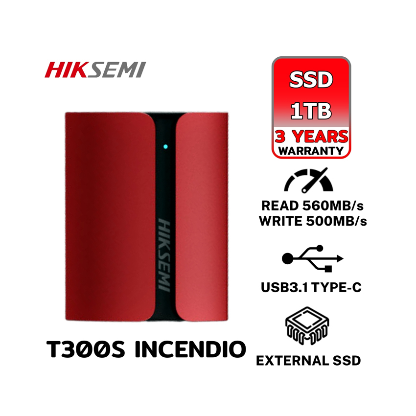 Ổ cứng Di Động HIKSEMI HS‑ESSD‑T300S 1TB Black — SSD Lưu Trữ Cao Cấp