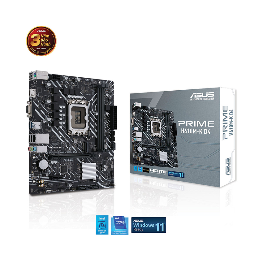 Mainboard ASUS PRIME H610M‑K Socket LGA1700 Chính Hãng – mATX