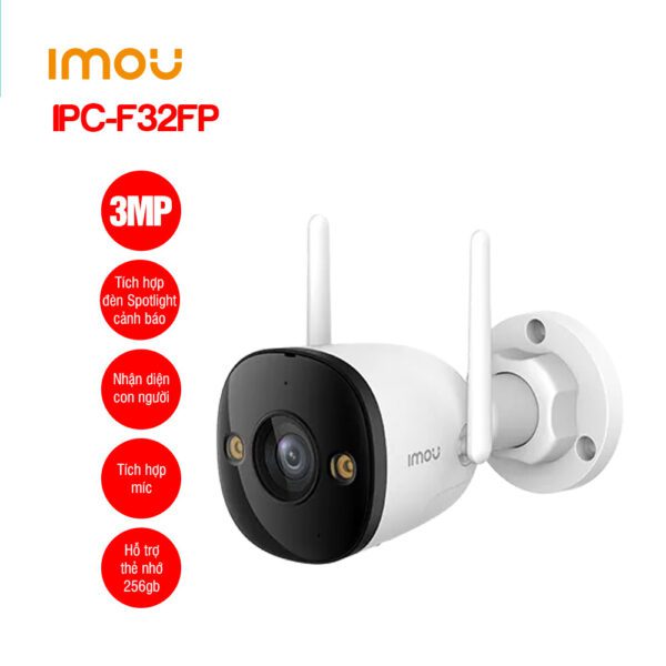 Camera WiFi Ngoài Trời IMOU IPC-F32FP 3MP (Có Đèn) Full Color, IP67