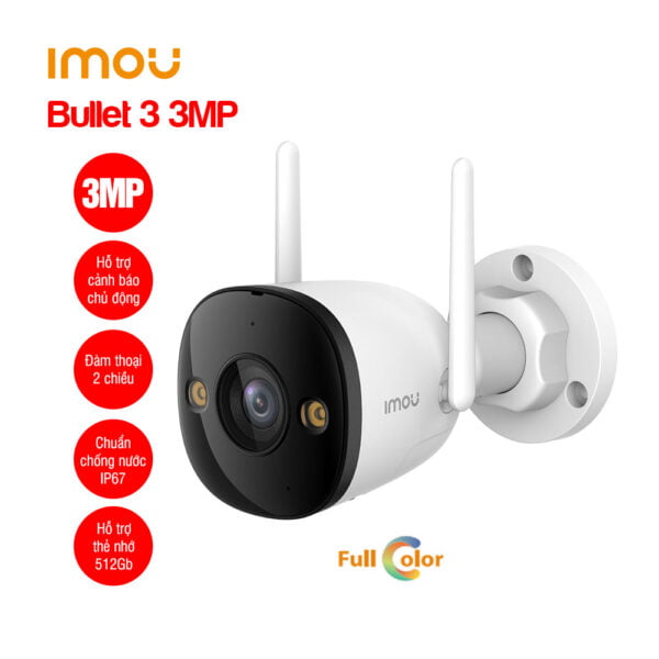 Camera WiFi Ngoài Trời Full Color IMOU IPC‑S3EP‑3M0WE 3MP (Bullet 3)