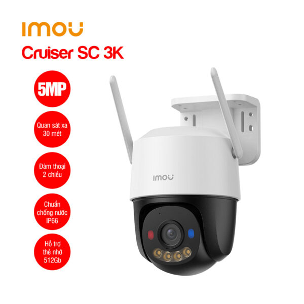 Camera WiFi IMOU Cruiser SC 3K 5MP (IPC‑K7FP‑5H0WE) — Quay Quét 360° Toàn Cảnh