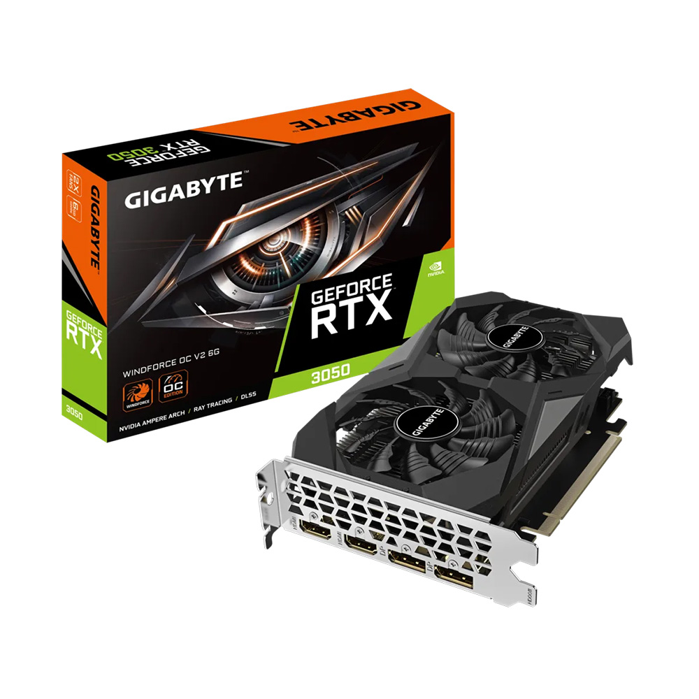 VGA Gigabyte RTX 3050 Windforce OC 6GB – N3050WF2OC‑6G