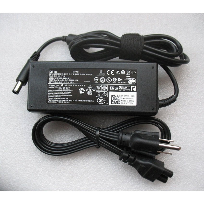 Sạc Laptop Dell 19.5V 4.62A 90W Chân Nhỏ 4.5x3.0mm Chính Hãng