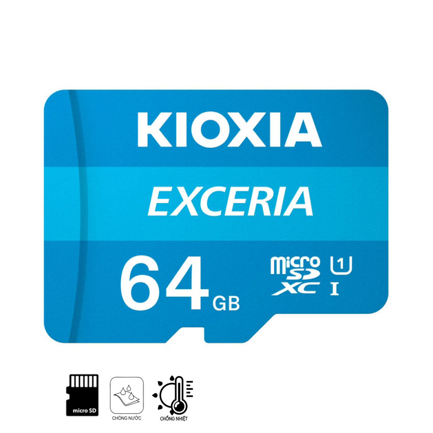 Thẻ Nhớ MicroSD KIOXIA 64GB Class10 Exceria U1 Chính Hãng – Tốc Độ Ổn Định