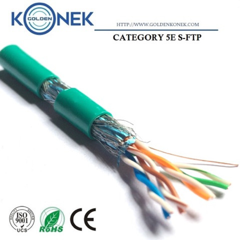 Cáp Mạng Golden Konek SFTP Cat5e 305m Màu Xanh Chính Hãng
